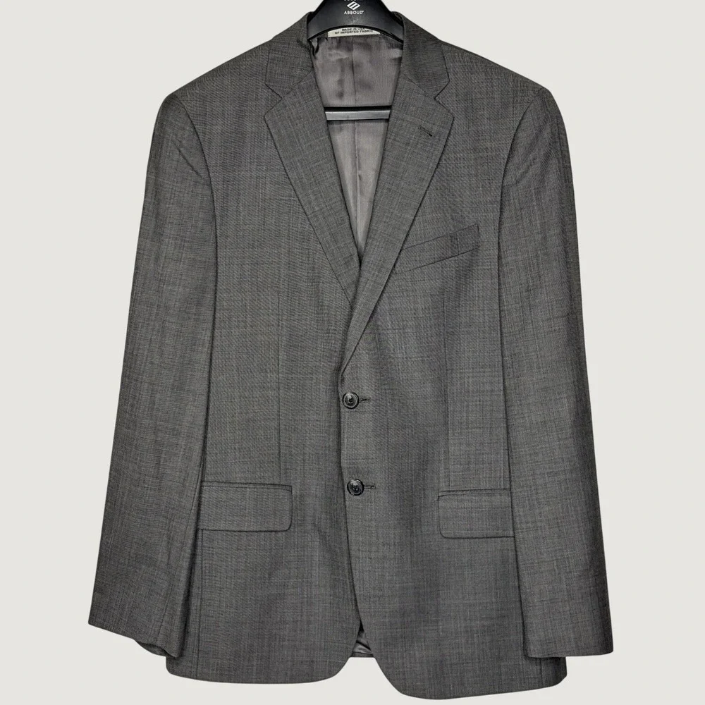 Joseph Abboud Blazer Mens 40R Slim Fit Grey Tollegno Italian Wool‎ Sport Coat